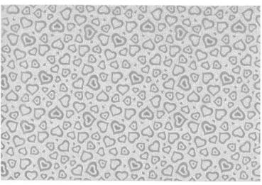 Glitzerkarton 50x70cm (250g/m) ""Silberne Herzen"" 5 Bögen""